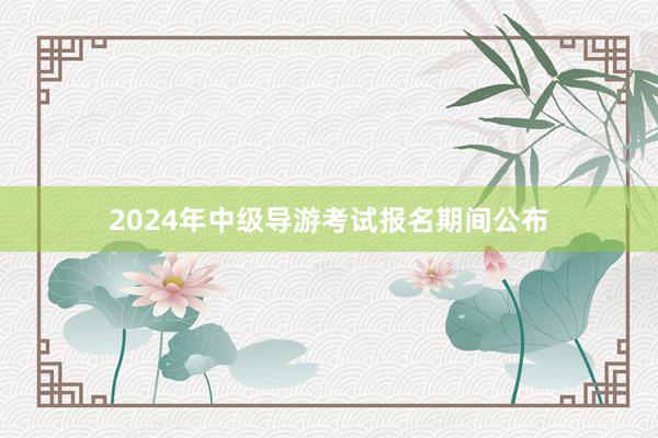 2024年中级导游考试报名期间公布