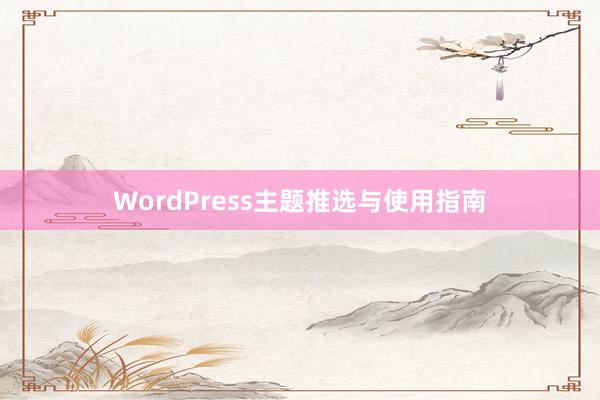 WordPress主题推选与使用指南