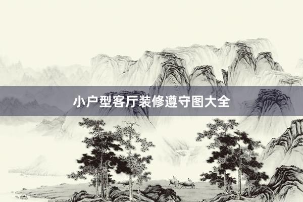 小户型客厅装修遵守图大全